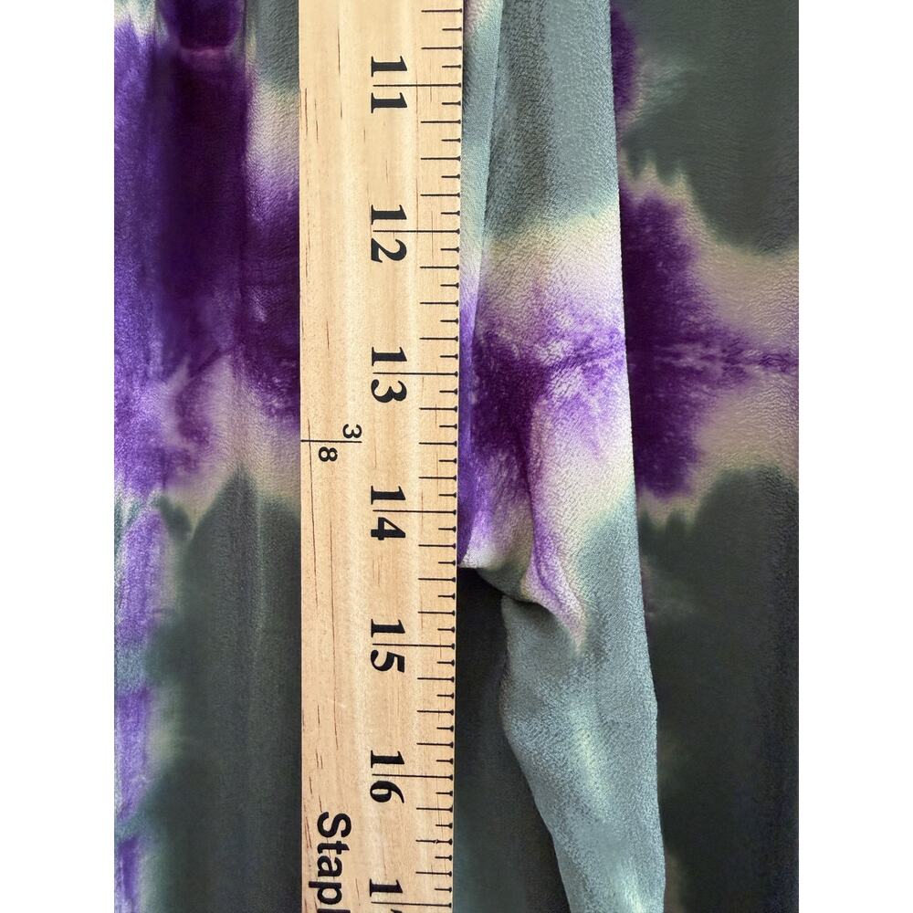 Sunchaser Tie-Dye Wide Leg Lounge Pants Olive Green Purple EUC - Picture 11 of 13